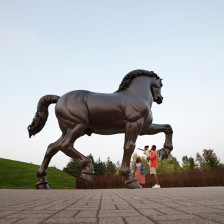 Visitors at Frederik Meijer Gardens & Sculpture Park in Grand Rapids, Michigan