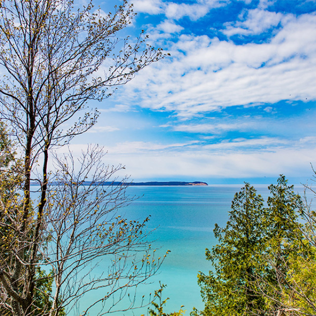 View from Whaleback Natural Area near Traverse City, Michigan